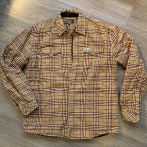 RIPZONE Jacket/Shirt, LIKE NEW NeverWorn, Flannel, Sherpa-Lined, Plaid. Med.